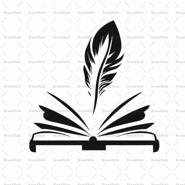 Offenes Buch und Feder